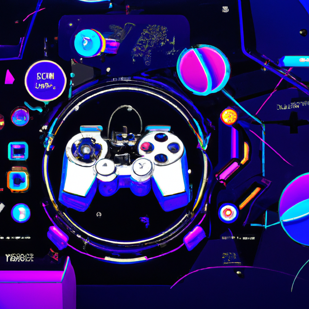 Arcade Atlas hero collage showing neon controller and UI wireframes